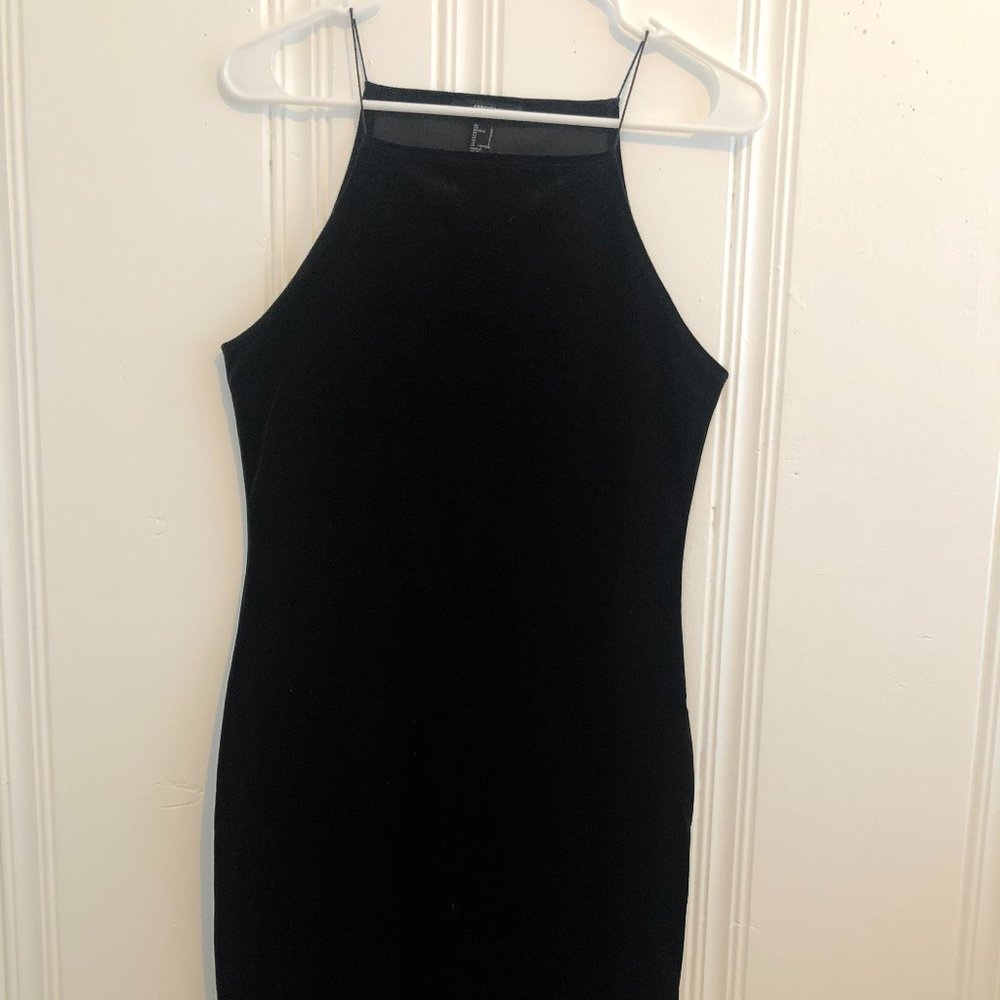 Black Velvet Shift Dress